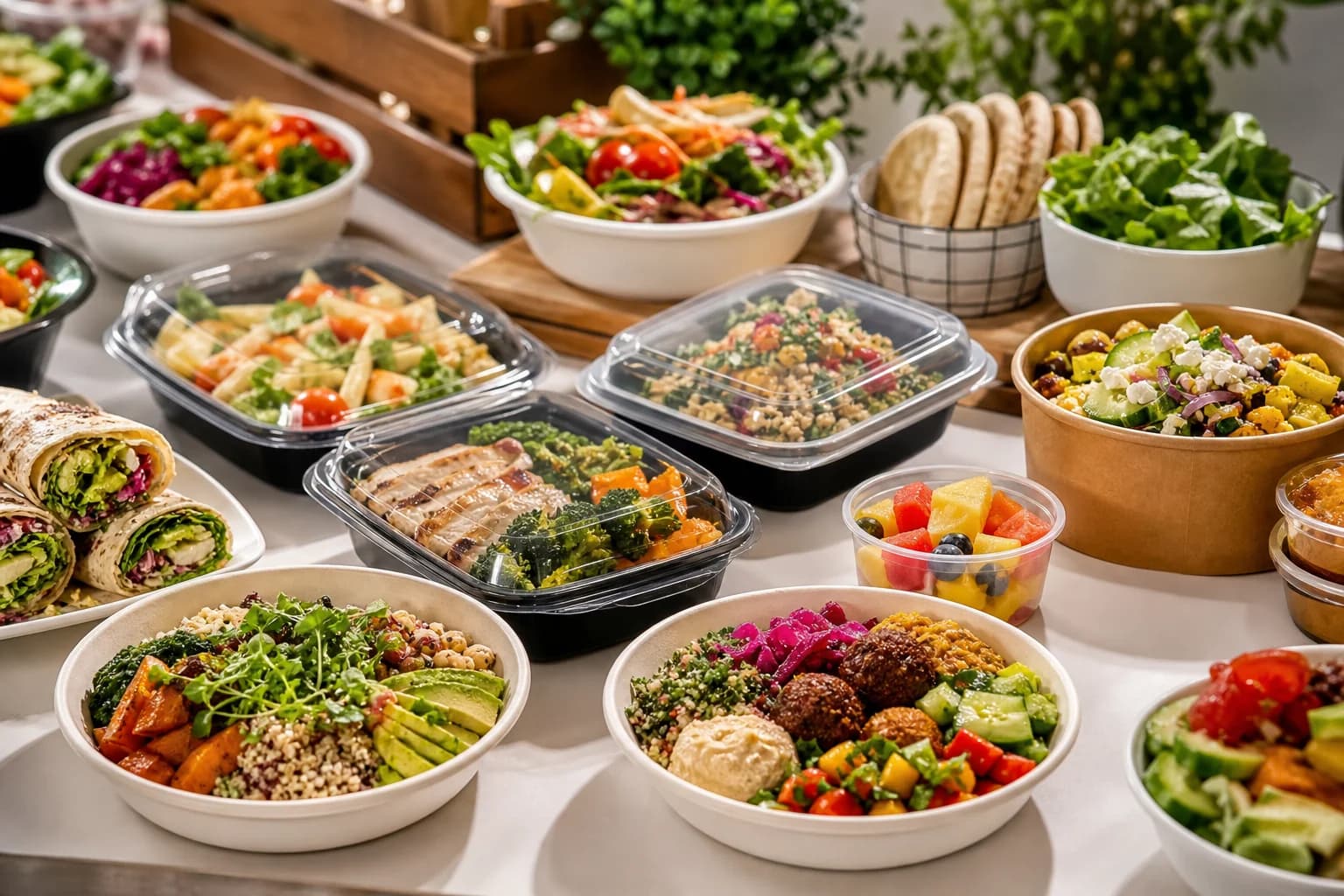 Diverse catering options for custom dietary and cuisine requests